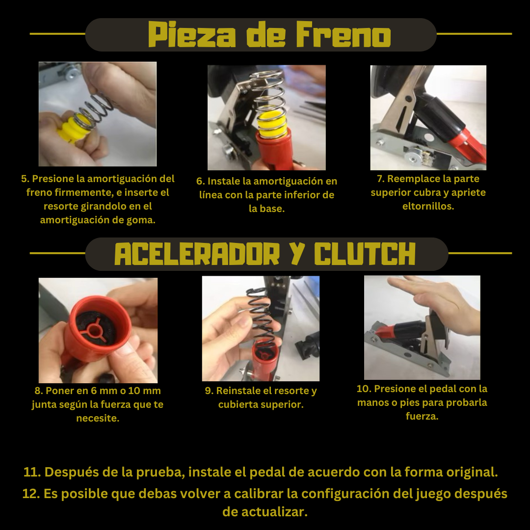 Kit de ajuste de pedal de freno para Logitech G25/G27/G29/G920/G923